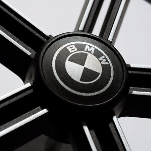 В серии BMW на дисках колёс по центру расположен официальный логотип BMW